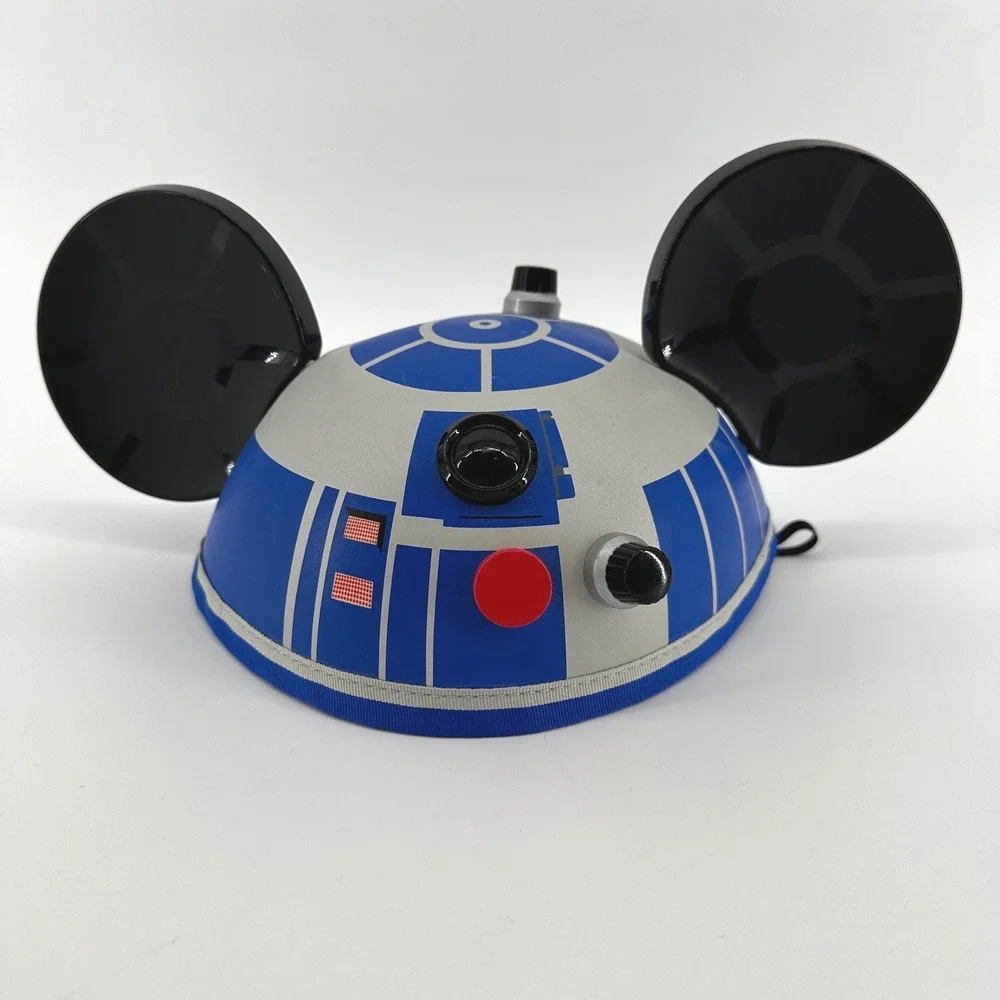Disney Parks Star Wars R2-D2 Mickey Mouse Ear Hat Youth Blue Silver 54cm